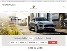 Tablet Screenshot of porscheoftucson.com